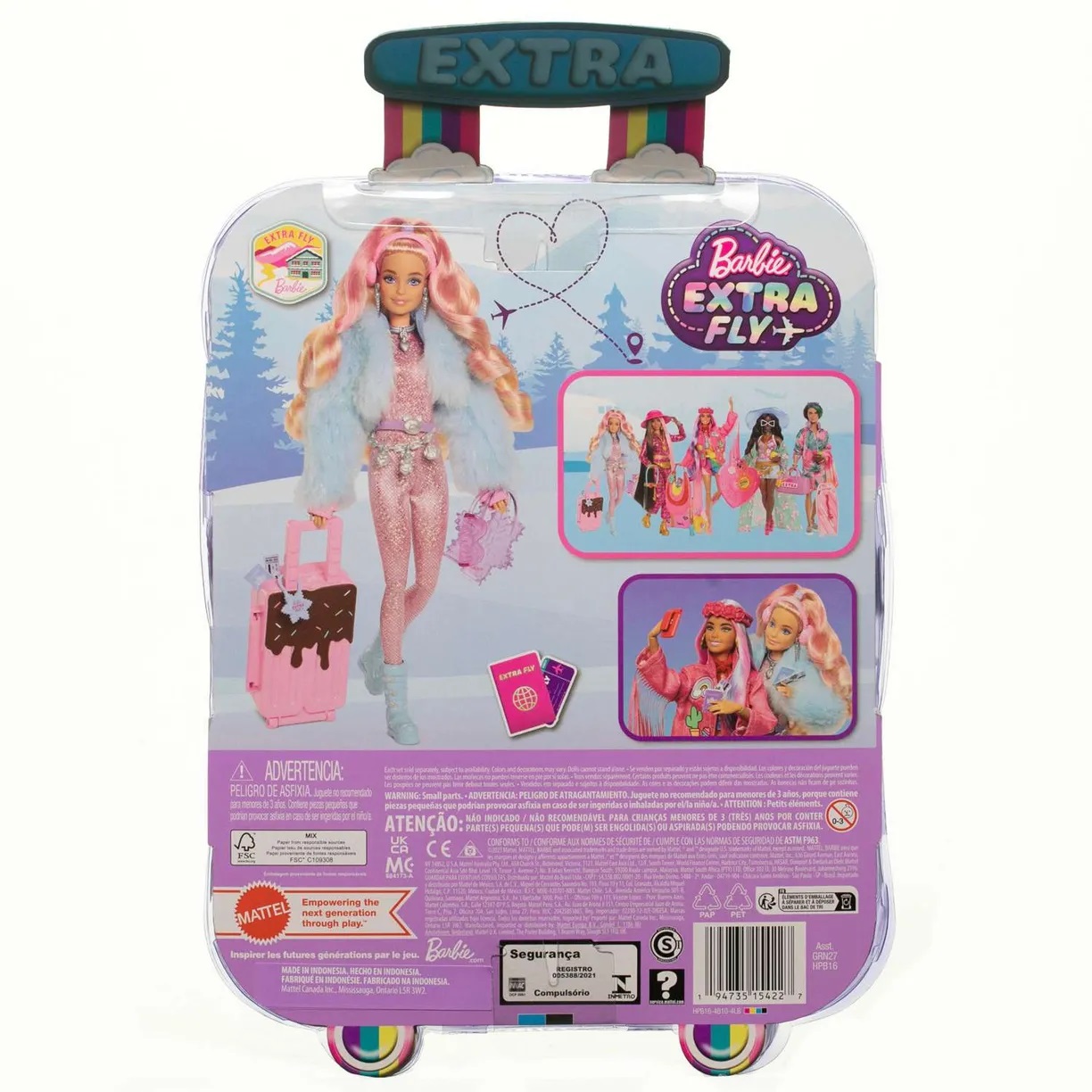 Кукла Barbie HPB16 Экстра Флай Путешествие в зимнем образе